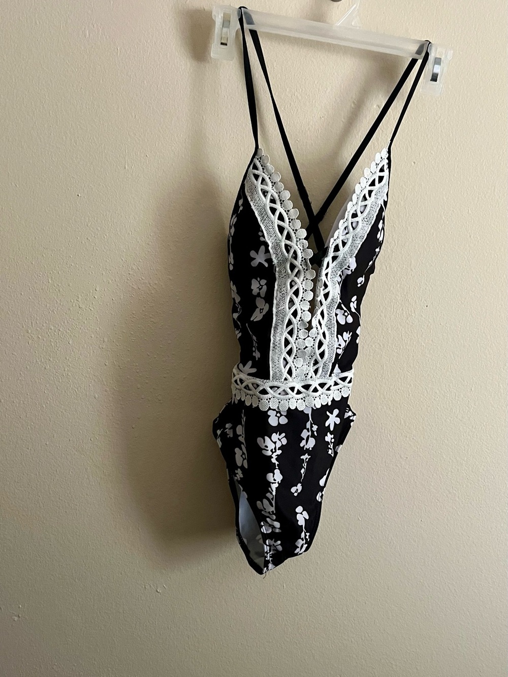 Floral Patterned One Piece Swimsuit